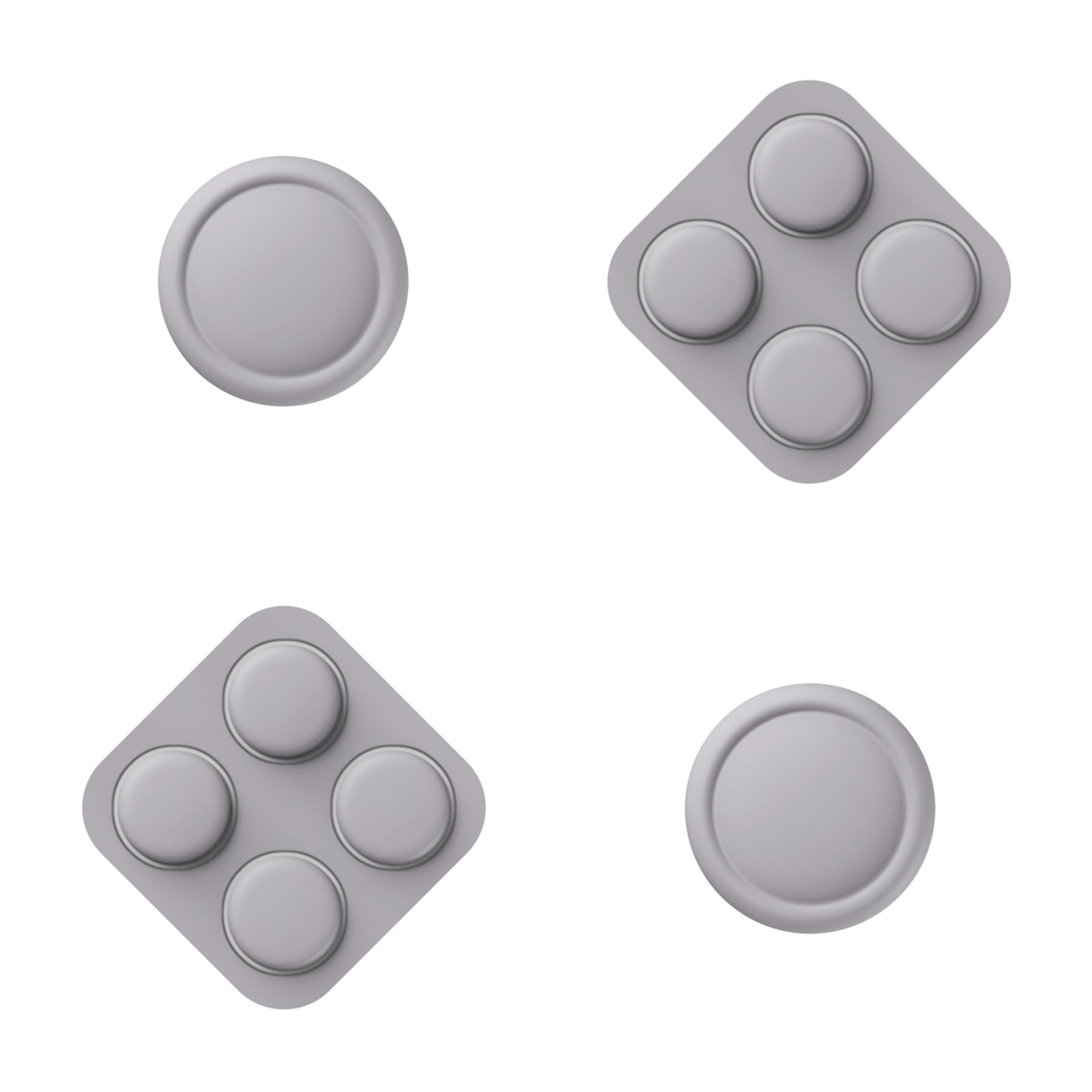 PlayVital Tapas Protectoras de Silicona para Nintendo Switch 2 (2025), 1 Par de Agarres para el Pulgar y 4 Tapas de Botones ABXY Direccionales para Joycon 2, Tapones para Joystick (Negro) — view 15