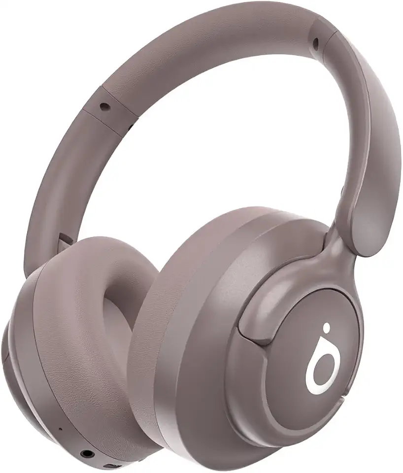 Basike Fone de Ouvido Bluetooth, ANC Cancelamento de Ruído Ativo Headphone Bluetooth 5.4 Headset com Microfone, Certificação Hi-Res Audio, 30 horas reprodução, LE29 (Rosa)