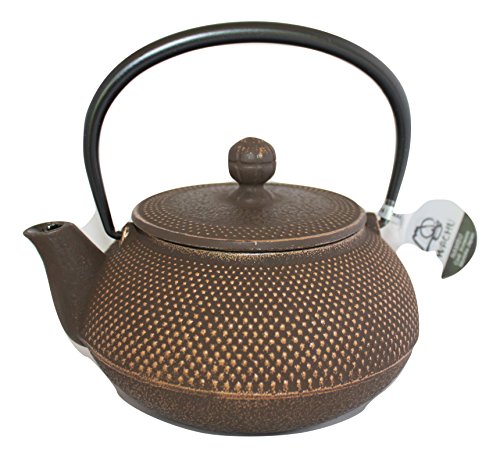 Arare Gold Brown Cast Iron Teapot 0.55L