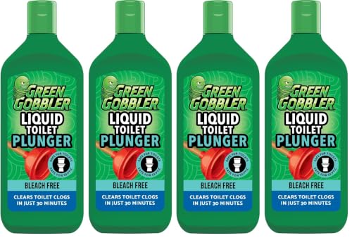 Image of Green Gobbler Liquid Toilet Plunger | Clog Remover | Safe for Toilets and Septic | 4 Pack