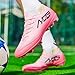 Imagen de NUTTOPL Zapatos de Fútbol para Hombre Spike Profesionales Atletismo Calzado de Fútbol Turf Adolescentes Zapatillas de Deporte Zapatos de Fútbol al Aire Libre de Competición Rosa 37 EU