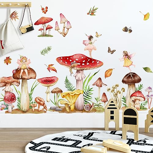 Vinilos decorativos 3D set de hongos y princesa miniatura 1