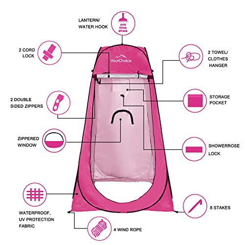 Image of Your Choice Pop Up Shower Tent 47.2 inch Wx74.8 /82.7 inch H Privacy Changing Tent