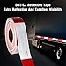 SEVEN SPARTA DOT-C2 Reflective Safety Tape 2 Inch x 200 Feet Red/White Conspicuity Tape for Vehicles, Trailers, Boats, Signs (200 FT)