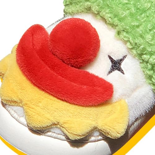 Fuzzy Slippers Funny Gift Thick Sole Clown Warm Slippers for Indoor Living Room (1 Pair)4
