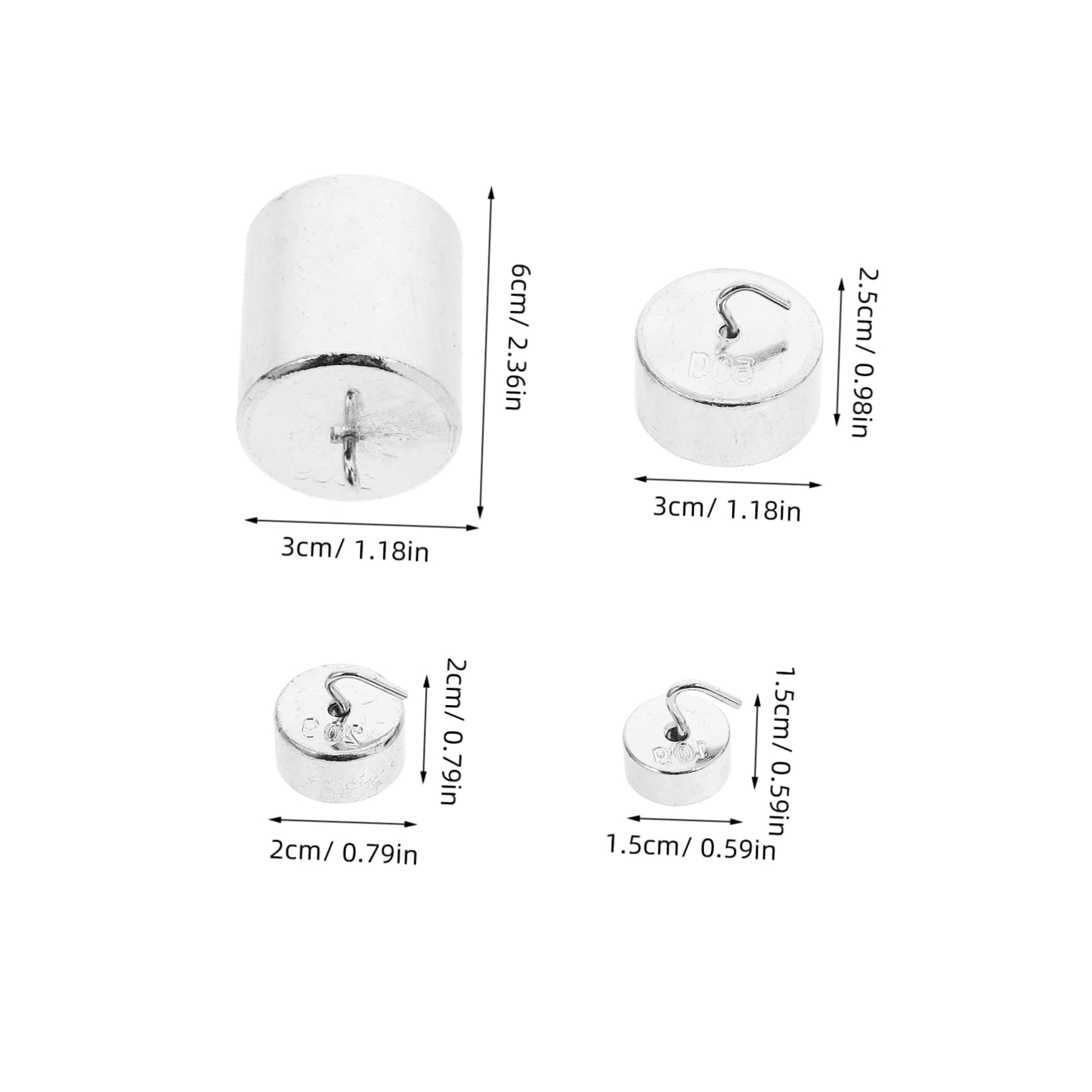 ROMISBABA 1 Set Laboratory Weights Labs Slotted Mass Slotted Weights with Hanger Metal Slotted Slotted Weights Pattern Weights Steel Slotted Mass for Lab Iron Silver