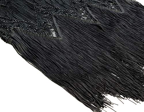 Image of Women 1920s Gatsby Vintage Sequin Flapper Fringe Party Plus Dress with 20s Accessories Set