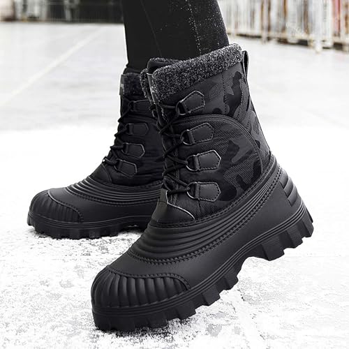Men's High Top Snow Boots Non-Slip Outdoor Climbing Boots Waterproof Hiking Boots Outdoor Warm Winter Boots4