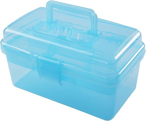 Miniatura 7 de Utoolmart - Caja organizadora, de plástico ABS, con divisores multiusos, transportable, con mango, para almacenamiento, bandeja extraíble, 1 pieza