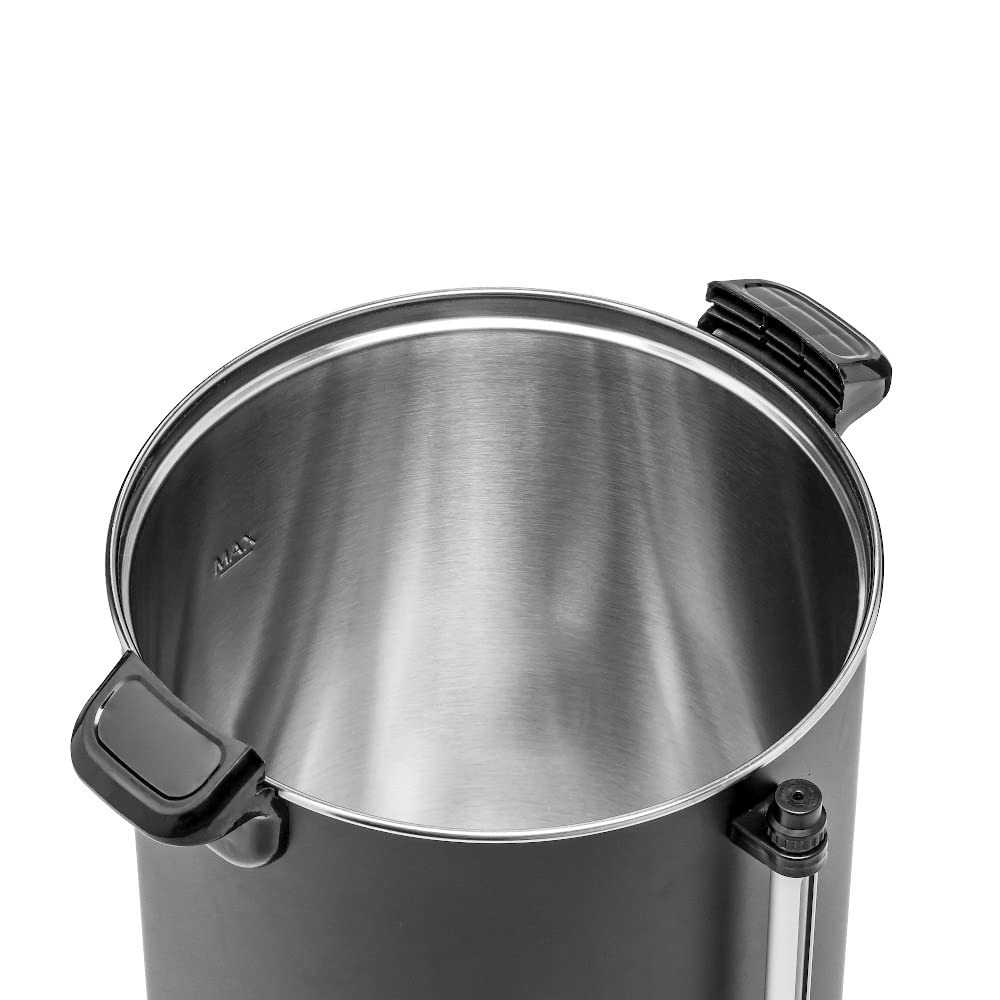 Cafetera Profesional | Capacidad 13 Litros | Indicador de Nivel | Cafetera Industrial | Elegante Color Negro Mate | Dimensiones 33,5x33,5x56,5 cm | Potencia 1600 W