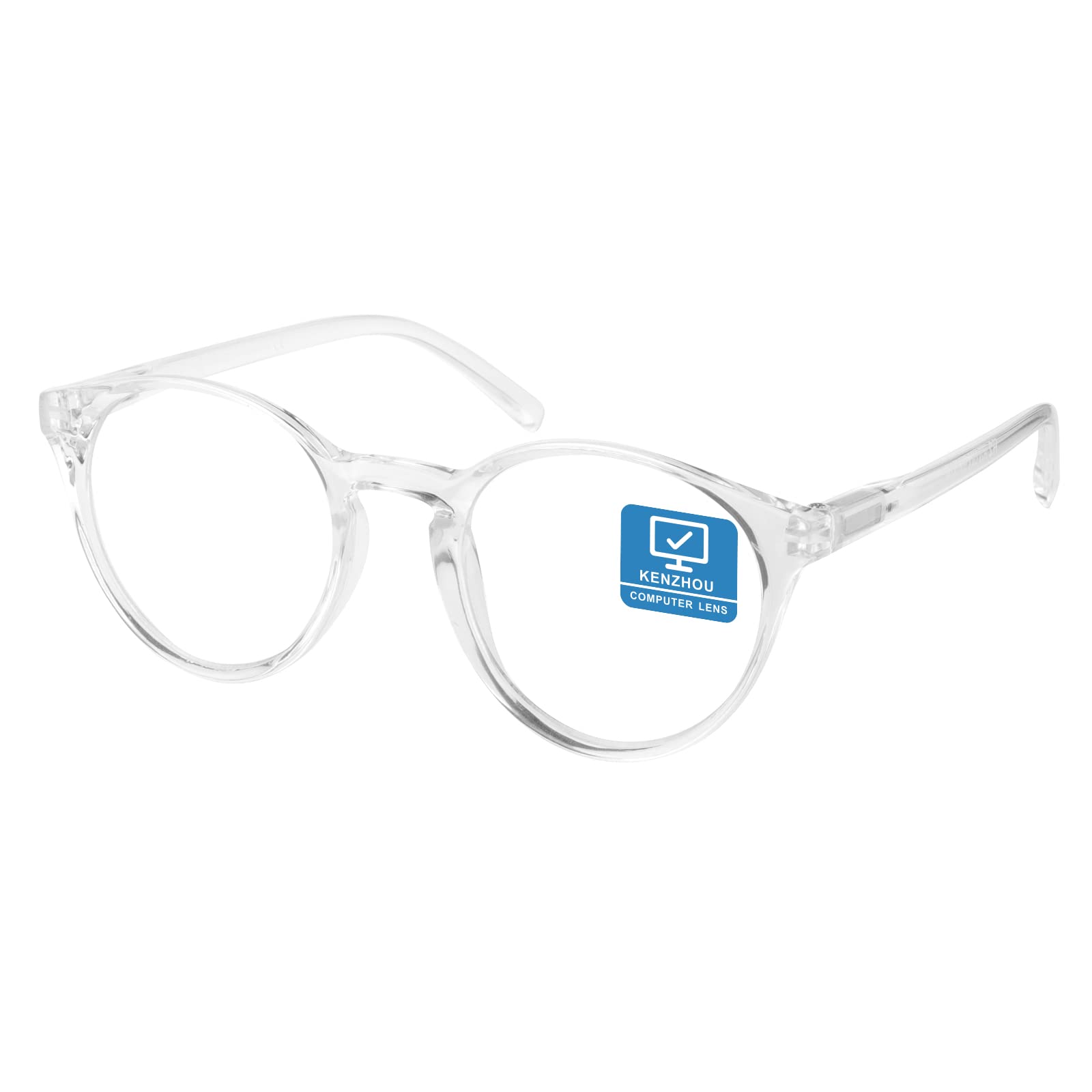 K KENZHOU Blue Light Blocking Glasses Women Round Rim Frame Eyeglasses