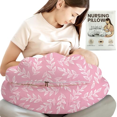 Image of PILLANI Nursing Pillow, Breastfeeding Pillows for Enhanced Safety & Comfort for Mom & Baby, Removable Cotton Cover, Adjustable Waist Strap, Breastfeeding Essentials, Baby Registry Search