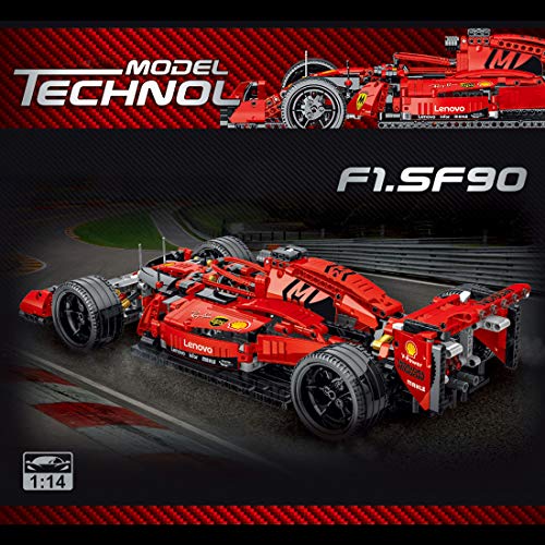 Myste Technik Formel 1 Auto Rennwagen für Ferrari FRR-F1, 1100Teile 1:14 Rennauto Sportwagen Rennwagen Kollektion für… – Bild 8