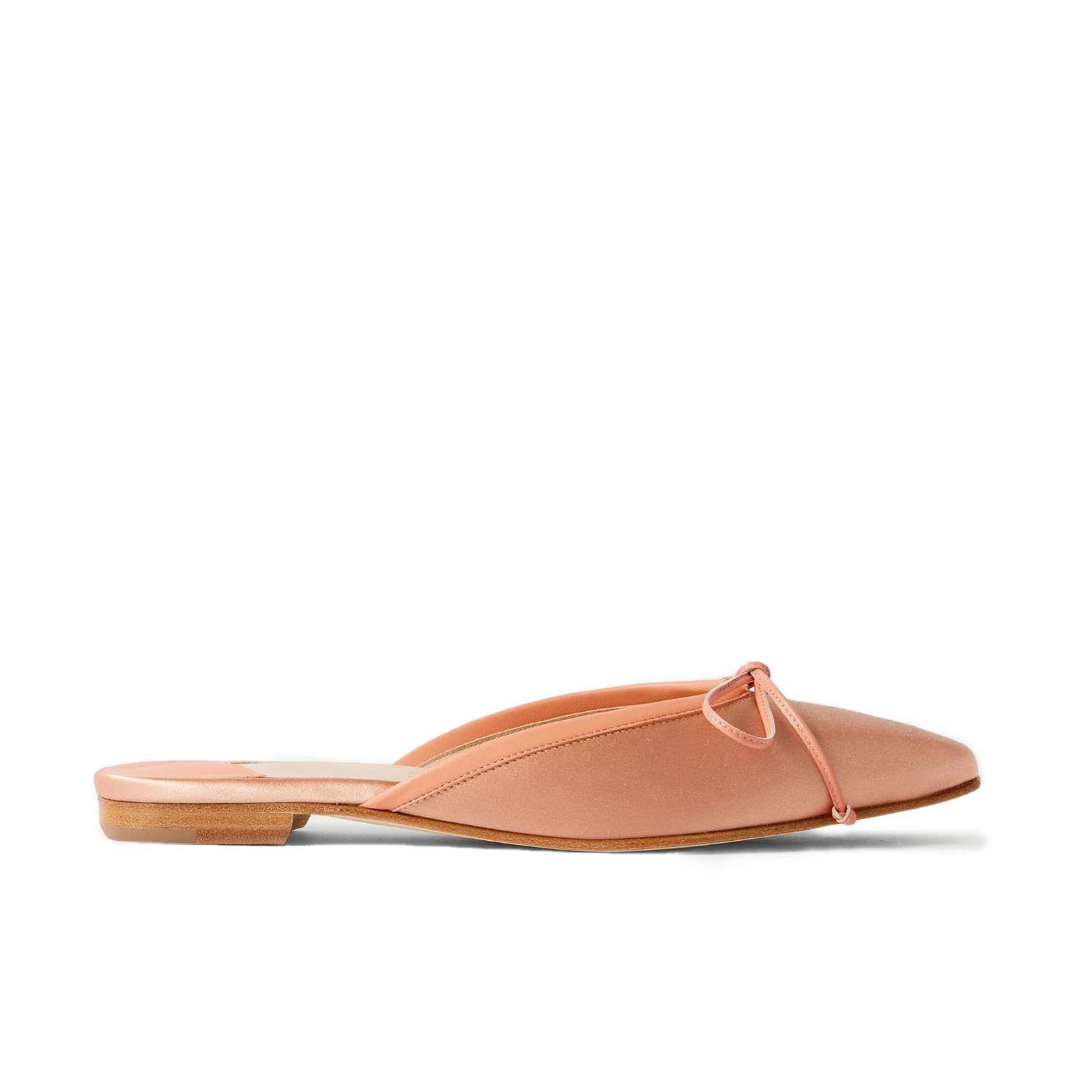 Mule for Women Satin Square Toe Bow Flats Closed Toe Slip on Backless Loafers-image-11