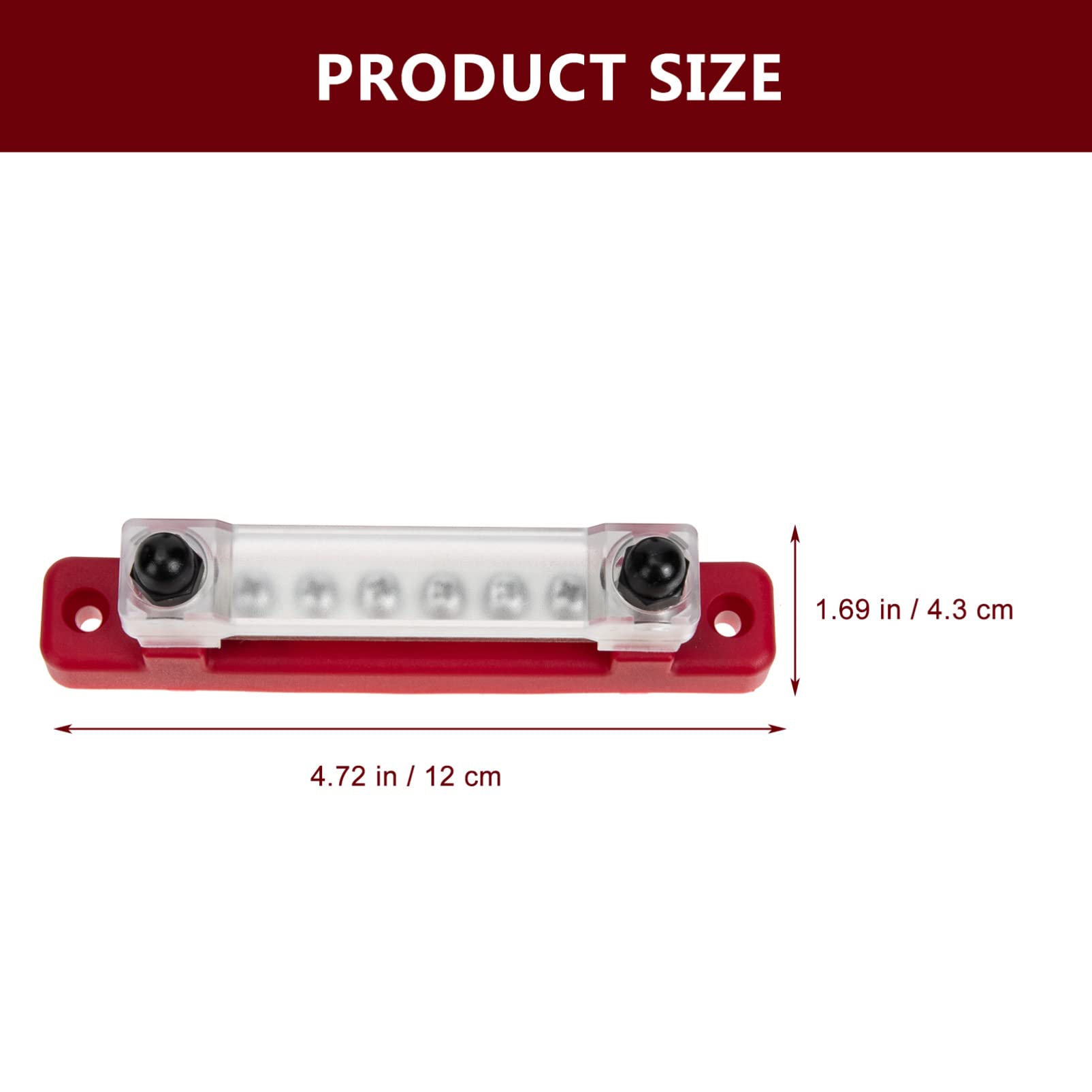Stromverteilerblock M4x6 M6x2 aus Kupfer für Yacht und Truck