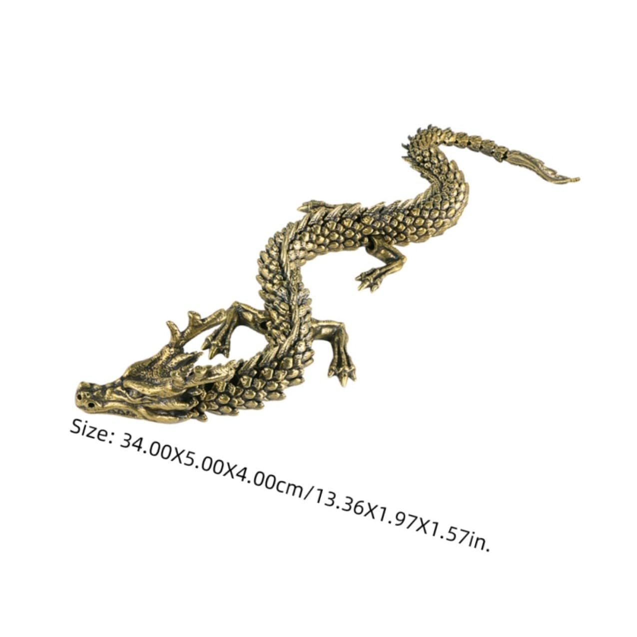 Kupferne Drachenskulptur mit Exquisiter Handwerkskunst Lebendige 3D drachenfigur als Dekoratives Sammlerstück für Zuhause oder Auto Verblasst