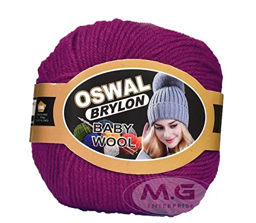 Image of OS WAL 100% Acrylic Wool Magenta 4pc Wool 4 ply Wool Ball Hand Knitting Wool /Art Craft Soft Fingering Crochet Hook Yarn-AM Art-AEBJ