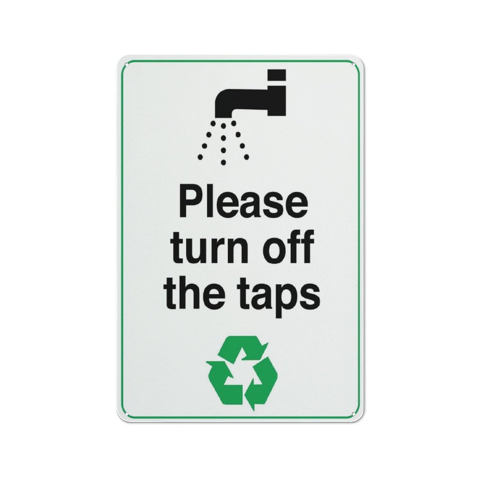 Please Turn Off The Taps for Cafe Home Living Room Bedroom Kitchen Garden Garage Cafe Bar Pub Tin Sign 8x12 Inch