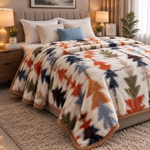 Image of ABRAZO Dreamy Wrap Mink Blanket for Double Bed | 570 GSM 3 Kg Single Ply | Ultra Soft Warm Blanket for Winter & AC Room | Quilt /Comforter /Dohar | 220 x 240 Cm