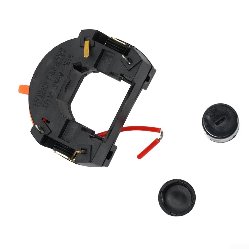 Interruttore di accensione e spegnimento a velocità variabile con regolatore di velocità a 5 fasi per potenza rotativa 220 V, costruzione in plastica, ricambio per smerigliatrice elettrica e multi