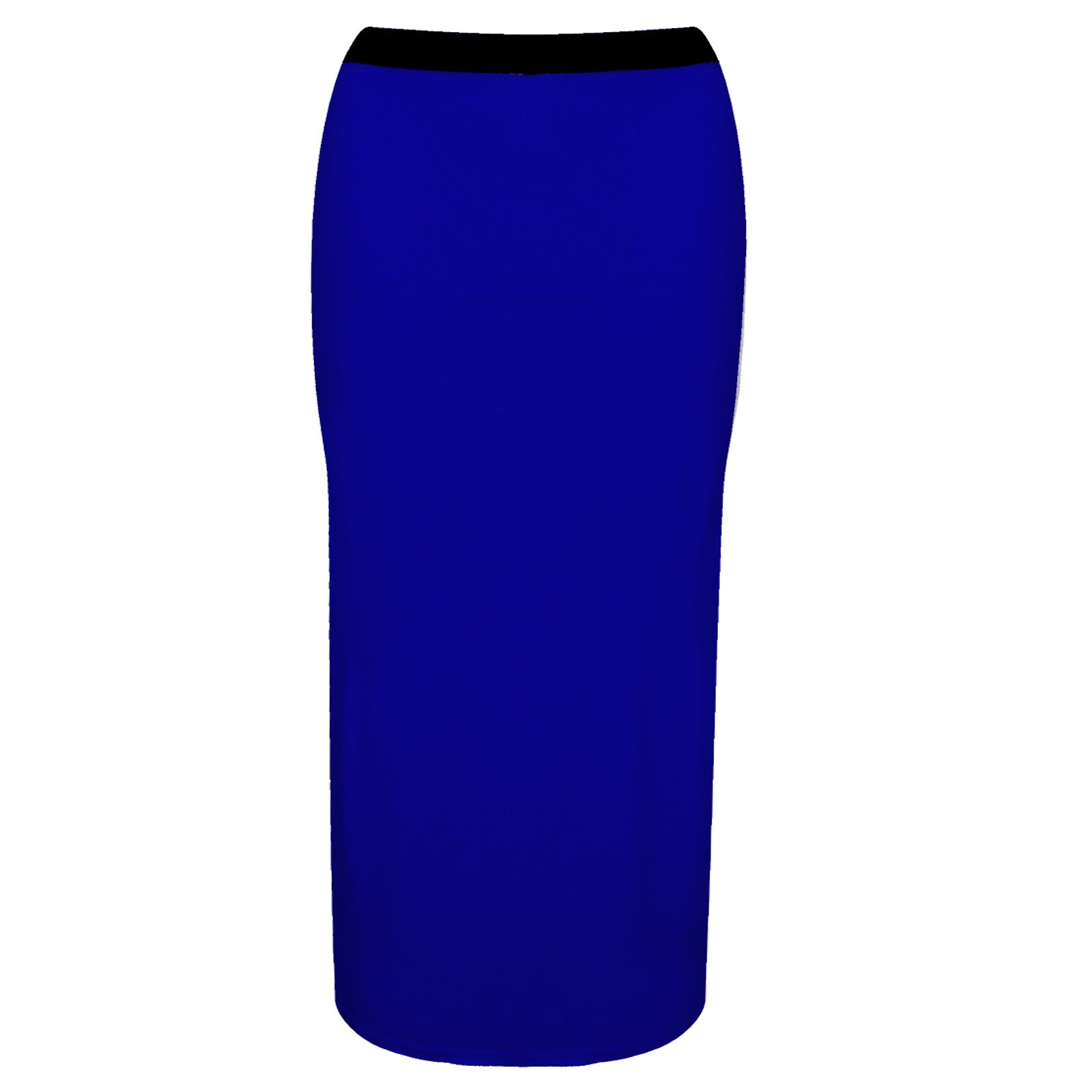 Candid Styles Womens Summer Plain Elasticated Full Length Gypsy Boho Long Maxi Skirt 8-26, M/L 12-14, Royal Blue