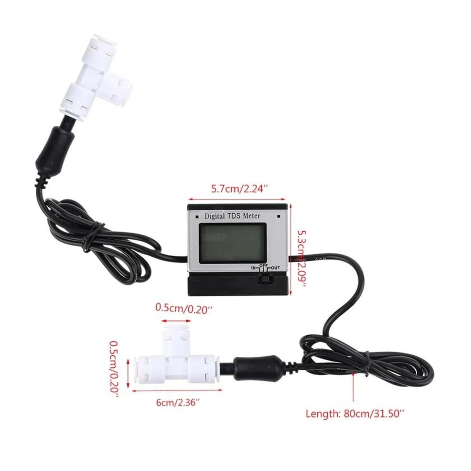 Medidor Digital de TDS de 0 a 1999 ppm, comprobador de Calidad del Agua, sonda de Alto Nivel de Doble vía, precisión de 1 MG/l ppm.