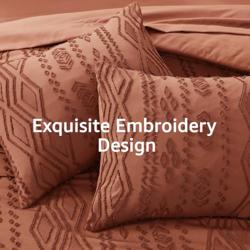Image of Full Size Comforter Set- 7 Pieces Tufted Bed in a Bag Full Bedding Sets