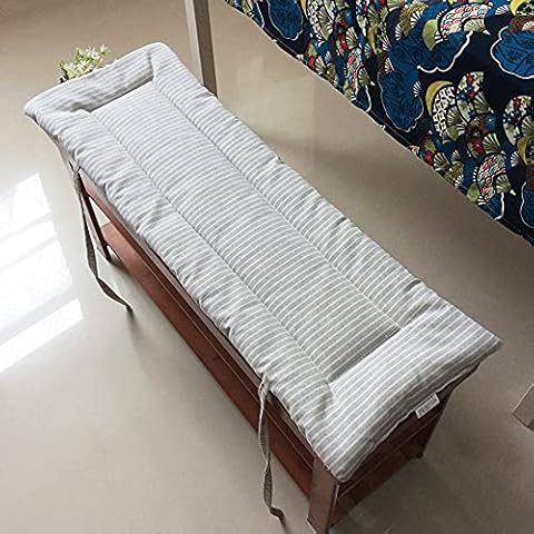 Garden Long Bench Cushion Furniture Bench Mat Comfortable Washable With Fixing Ties 2 & 3 Seater Cushion for Indoor Outdoor Patio Sofa Bench Swing Cover