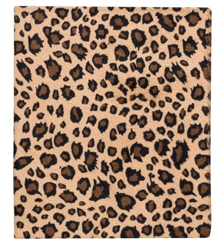 Exacompta - Ref. 65008E - Álbum de fotos con bolsillos LEOPARD - 60 páginas - 60 fotos 11 x 15 cm - Formato 14 x 16,5 cm - Tapa dura de tela - Bolsillos interiores de plástico sobre fondo negro