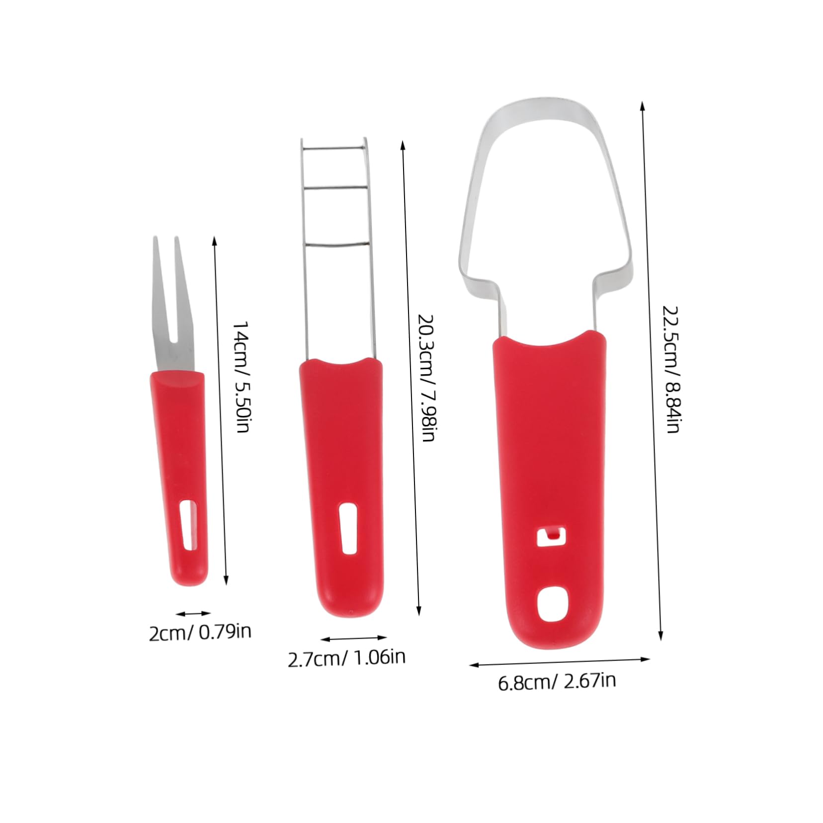 Ipetboom 1 Set Stainless Steel Watermelon Cutter Slicer Creative Design Kitchen Gadget for Effortless Fruit Cutting Unique Shape for Home Party and Outdoor Picnic Use and Easy to Clean