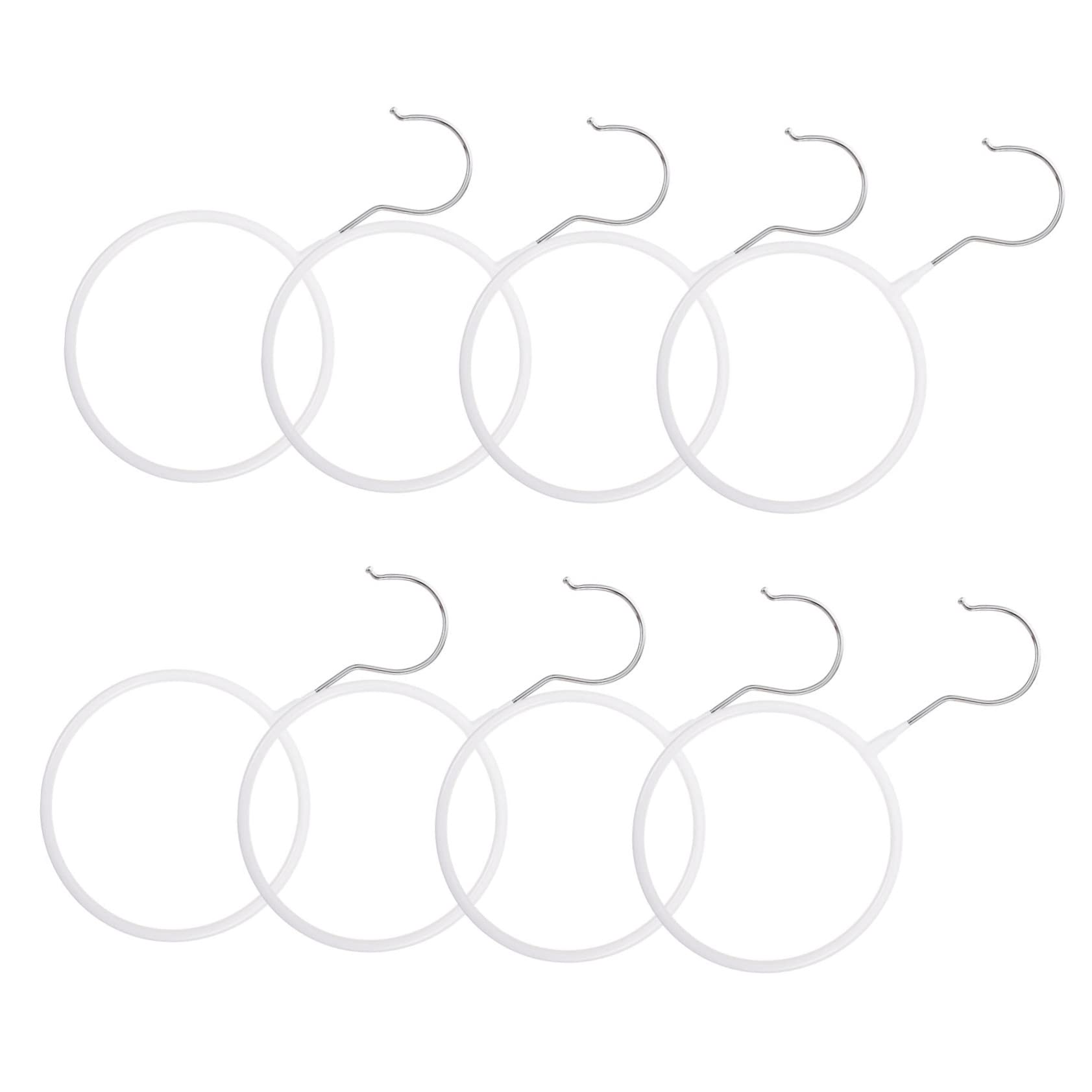 Sosoport 8Pcs Scarf and Tie Hanger Organizer and Closet Accessory for Shawls Belts and Scarves Smooth Finish for Easy Use and Space Saving Design