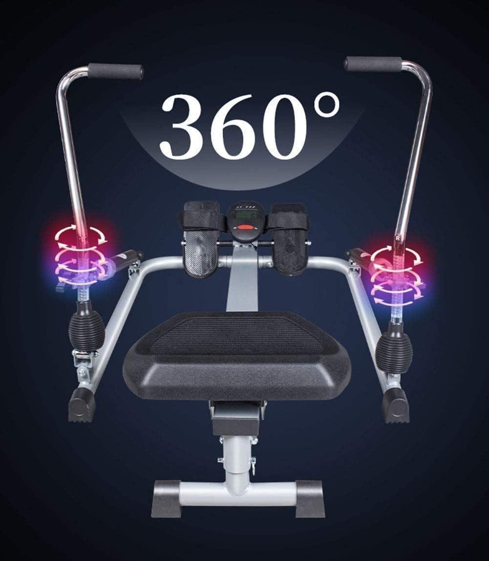 Indoor Foldable Rowing Machine Adjustable Resistance with LCD Monitor 264 LB Weight Capacity/Comfortable Seat Cushion