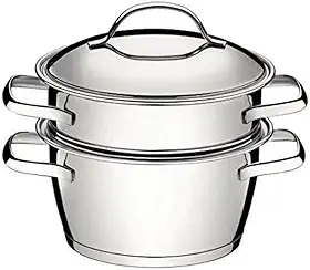 Cuscuzeira com Fundo Triplo 2 Peça, Tramontina, 65650050, Inox