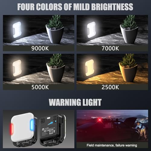 138 LED Camping Lantern, Video Light, 2500K-9000K, Rechargeable 5400mAh, 180° Adjustable, Hangable, Magnet, Tripod Mountable, CRI 95+, Pocket Lanterns for Power Outages, Camping Essentials - image 3