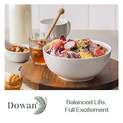 Dowan 7" & 6" Ceramic Soup Bowls & Cereal Bowls - 39 & 22 Ounce Bowls Set Of 4 For Kitchen - Dishwasher & Microwave Safe #TOP1