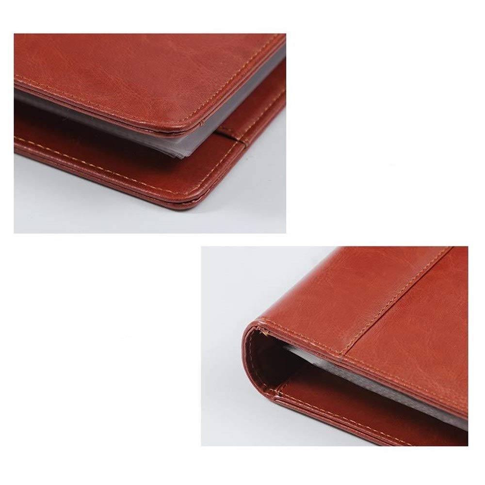 Cartella per appunti A4 Cartella per conferenze, Cartella in pelle A4 Curriculum aziendale Tasche for file manager for appunti for lavoro d'ufficio(Black)