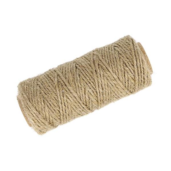 com-four® 4-teiliges Set Juteband und Baumwollschnur - Jute-Schnur zum Einpacken und Dekorieren - Kordel als Paketschnur… – Bild 3