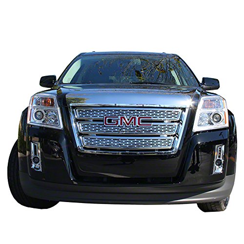 Front Grille Inserts Overlay Trim For 2010-2015 Gmc Terrain -Chrome Snap On Mesh Screen - Car, Truck, Suv , Van & Jeep Replacement Accessories #TOP4