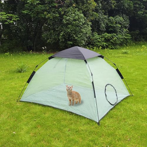 Gaorui Portable Large Pop Up Pet Cat Tents Enclosures for Outside Patio Multiple Cats and Small Animals