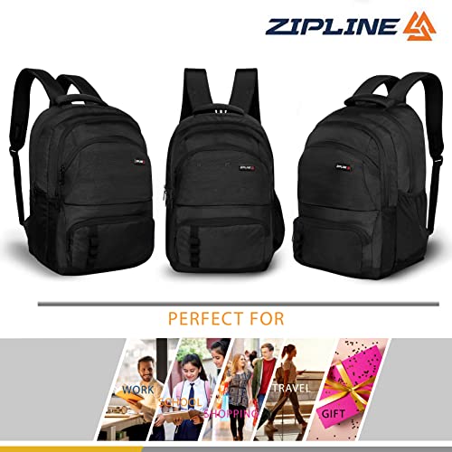 Image of Zipline 35 Ltr, 19 inch Grey Laptop Backpack for Men & Women college girls boys fits 15.6 inch laptop macbook pro /tablet polyester Airline carry-on size