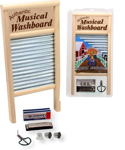 NEW AUTHENTIC WASHBOARD + HARMONICA + JAW HARP COMBO