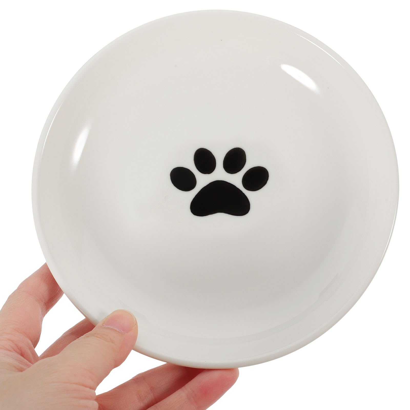 Ciotole per Gatti in Ceramica Set da 3 Pezzi Fondo Antiscivolo in Silicone, Ciotola Bassa e Larga per Cibo e Acqua, per Gatti di Piccola Taglia e Alimentazione Quotidiana