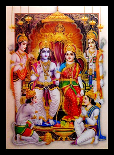 Image of Suninow 5D Painting of Ram darbar for living room (ram darbar)