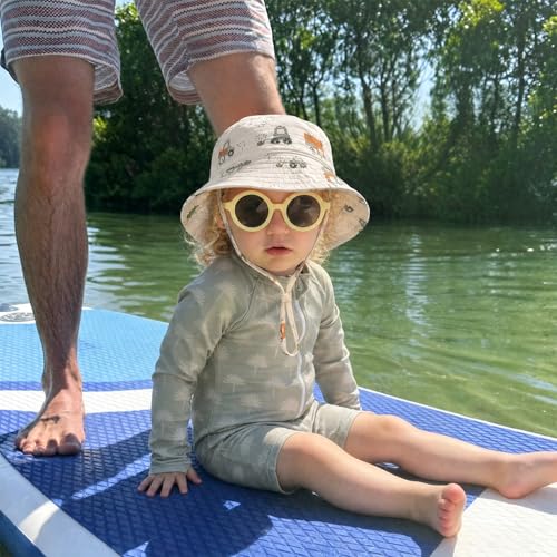 Image of Muslin Baby Sun Hat Sun Protection Baby Toddler Bucket Hats for Boys Girls