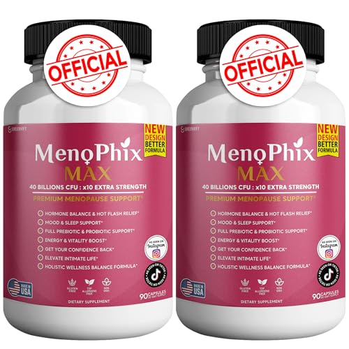 GREENVIFY MenoPhix Max Premium Menopause Support Supplement 40 Billions CFU Extra Strength 180 Capsules (2)
