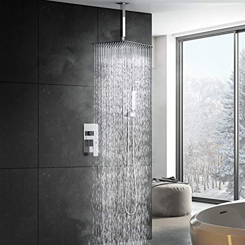 image for SR SUN RISE 16 Inches Polished Chrome Shower Faucet System Bathroom Lu