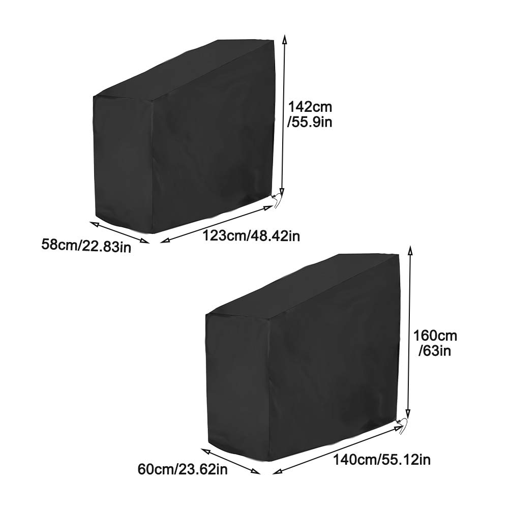 Housse De Protection Pour Vélo D'Appartement - Tissu Oxford Imperméable, Revêtement Argenté UV - Avec Cordon De Serrage