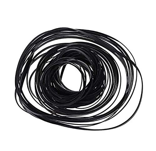 50Pcs Mix Cassette Tape Machine Recorder Rubber Belt Repair Maintenance Mix Flat Cassette Tape for Recorders CD-ROM Video Machines DVD Drive-image-1