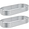 2 pcs 8 x 3 x 1 ft galvanized steel raised garden bed large galvanized steel outdoor planter box for for easy to diy and clean raised garden beds outdoor for backyards terraces and balconies  urban country home decor