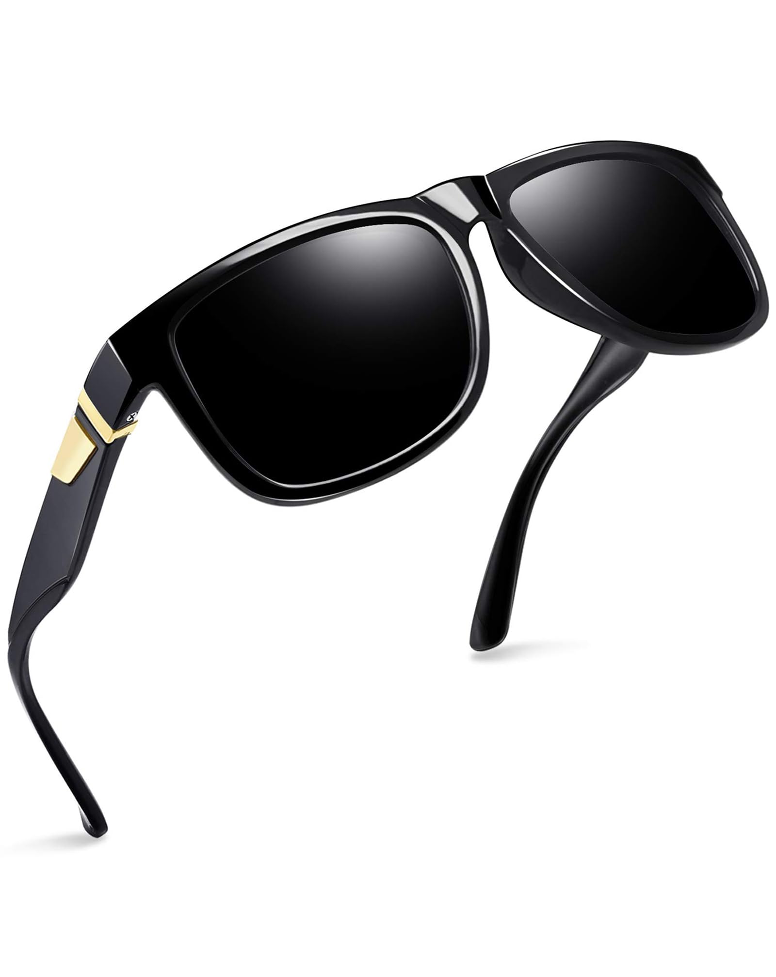 Polarized Sunglasses Men Women UV400 Protection, Big Chunky Square Sun Glasses, Designer Shades Retro Sunnies Driving